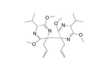 6,7-Diallyl-3,10-diisopropyl-2,5,9,12-tetramethoxy-1,4,8,11-tetraaza-dispiro[5.0.5]dodeca-1,4,8,11-tetraene