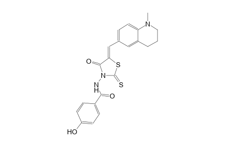 benzamide, 4-hydroxy-N-[(5Z)-4-oxo-5-[(1,2,3,4-tetrahydro-1-methyl-6-quinolinyl)methylene]-2-thioxothiazolidinyl]-