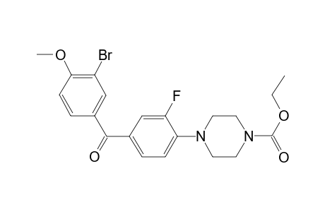 4-[4-[(3-bromo-4-methoxyphenyl)-oxomethyl]-2-fluorophenyl]-1-piperazinecarboxylic acid ethyl ester