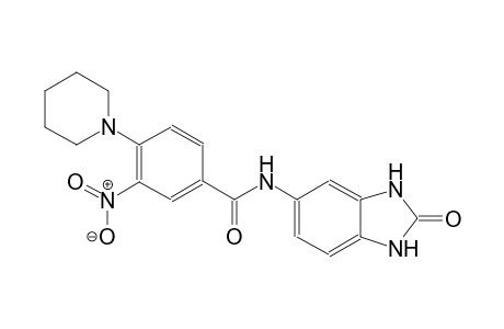 benzamide, N-(2,3-dihydro-2-oxo-1H-benzimidazol-5-yl)-3-nitro-4-(1-piperidinyl)-