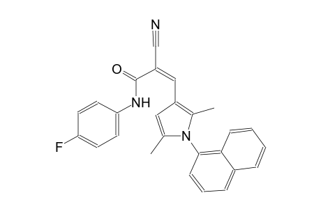 (2Z)-2-cyano-3-[2,5-dimethyl-1-(1-naphthyl)-1H-pyrrol-3-yl]-N-(4-fluorophenyl)-2-propenamide