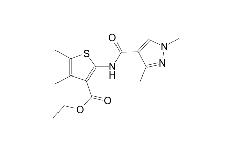 ethyl 2-{[(1,3-dimethyl-1H-pyrazol-4-yl)carbonyl]amino}-4,5-dimethyl-3-thiophenecarboxylate