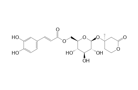 (3R)-3-Methyl-3-(6-O-caffeoyl-.beta.,D-glucopyranosyloxy)pentan-5-olide