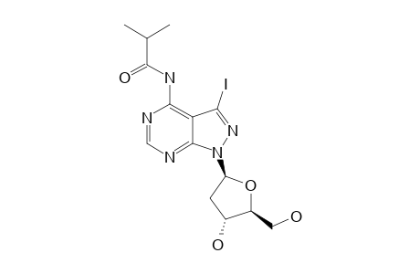 1-(2-DEOXY-BETA-D-ERYTHRO-PENTOFURANOSYL)-3-IODO-4-ISOBUTYRAMIDO-1H-PYRAZOLO-[3,4-D]-PYRIMIDINE