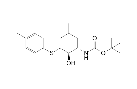 N-[(1S)-1-[(1R)-1-hydroxy-2-(p-tolylthio)ethyl]-3-methyl-butyl]carbamic acid tert-butyl ester