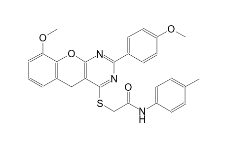acetamide, 2-[[9-methoxy-2-(4-methoxyphenyl)-5H-[1]benzopyrano[2,3-d]pyrimidin-4-yl]thio]-N-(4-methylphenyl)-