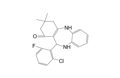 1H-dibenzo[b,e][1,4]diazepin-1-one, 11-(2-chloro-6-fluorophenyl)-2,3,4,5,10,11-hexahydro-3,3-dimethyl-