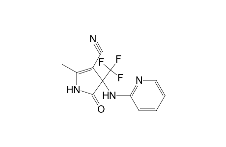 2-Methyl-5-oxidanylidene-4-(pyridin-2-ylamino)-4-(trifluoromethyl)-1H-pyrrole-3-carbonitrile