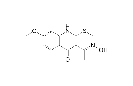 3-(1-Hydroxyiminoethyl)-7-methoxy-2-methylsulfanyl-1H-quinolin-4-one