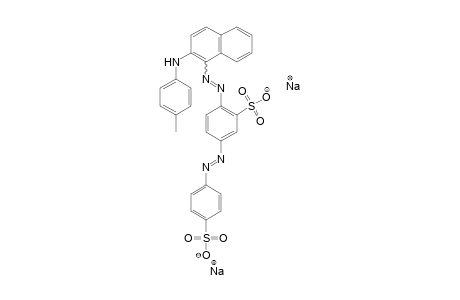 Benzenesulfonic acid, 2-[[2-[(4-methylphenyl)amino]-1-naphthalenyl]azo]-5-[(4-sulfophenyl)azo]-, disodium salt