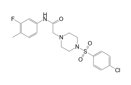 1-piperazineacetamide, 4-[(4-chlorophenyl)sulfonyl]-N-(3-fluoro-4-methylphenyl)-