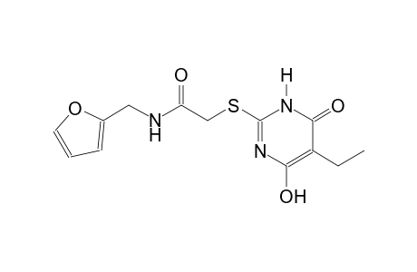 2-[(5-ethyl-4-hydroxy-6-oxo-1,6-dihydro-2-pyrimidinyl)sulfanyl]-N-(2-furylmethyl)acetamide