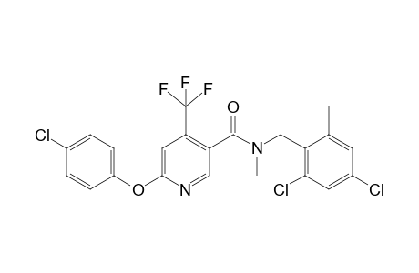 6-(4-Chlorophenoxy)-N-[(2,4-dichloro-6-methyl-phenyl)methyl]-N-methyl-4-(trifluoromethyl)pyridine-3-carboxamide