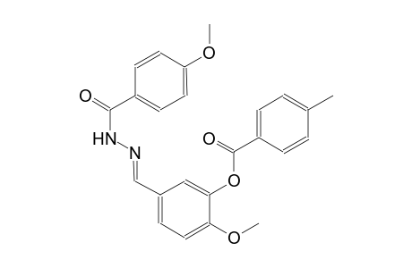 2-methoxy-5-{(E)-[(4-methoxybenzoyl)hydrazono]methyl}phenyl 4-methylbenzoate