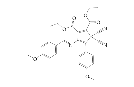 Diethyl 5,5-Dicyano-4-(4-methoxyphenyl)-3-{[(E)-(4-methoxyphenyl)methylidene]amino}cyclopenta-1,3-diene-1,2-dicarboxylate