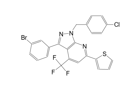 1H-pyrazolo[3,4-b]pyridine, 3-(3-bromophenyl)-1-[(4-chlorophenyl)methyl]-6-(2-thienyl)-4-(trifluoromethyl)-