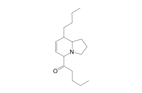 5-(Pentanoyl)-8-butyl-6,7-dehydroindolizidine
