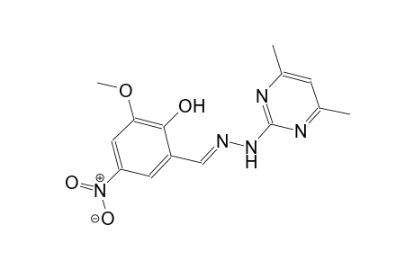 2-hydroxy-3-methoxy-5-nitrobenzaldehyde (4,6-dimethyl-2-pyrimidinyl)hydrazone