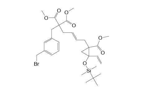 DIMETHYL-(4E)-1-(3-BROMOMETHYL-PHENYL)-6-[R-2-(TERT.-BUTYLDIMETHYLSILOXY)-T-1-METHOXYCARBONYL-2-VINYLCYCLOPROP-1-YL]-4-HEXENE-2,2-DICARBOXYLATE