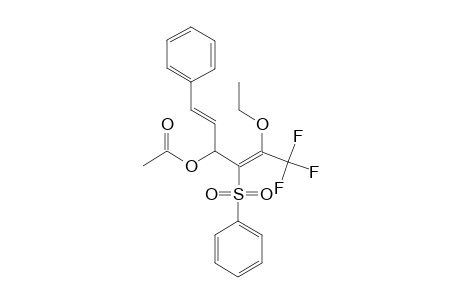 (2E,5E)-4-ACETOXY-2-ETHOXY-1,1,1-TRIFLUORO-6-PHENYL-3-(PHENYLSULFONYL)-HEX-2,5-DIENE