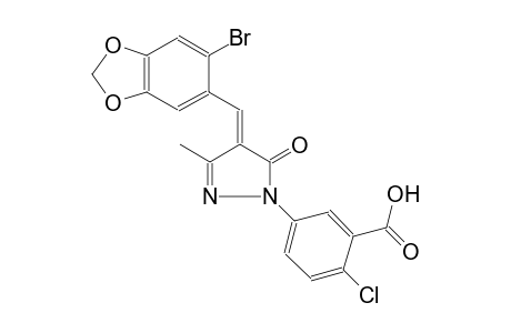 benzoic acid, 5-[(4E)-4-[(6-bromo-1,3-benzodioxol-5-yl)methylene]-4,5-dihydro-3-methyl-5-oxo-1H-pyrazol-1-yl]-2-chloro-