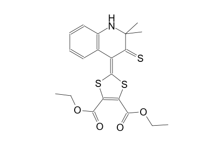 diethyl 2-(2,2-dimethyl-3-thioxo-2,3-dihydro-4(1H)-quinolinylidene)-1,3-dithiole-4,5-dicarboxylate