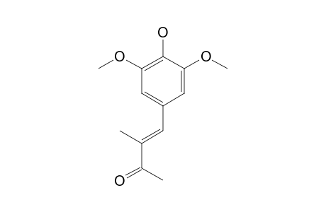 SACIDUMOL_A;(3-E)-4-(4-HYDROXY-3,5-DIMETHOXYPHENYL)-3-METHYLBUT-3-EN-2-ONE
