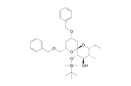 1,7-Dioxaspiro[5.5]undecan-4-ol, 5-[[(1,1-dimethylethyl)dimethylsilyl]oxy]-2-ethyl-3-methyl-10-(phenylmethoxy)-8-[(phenylmethoxy)methyl]-, [2R-[2.alpha.,3.beta.,4.beta.,5.alpha.,6.beta.(8S*,10S*)]]-