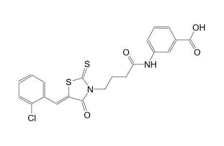 3-({4-[(5Z)-5-(2-chlorobenzylidene)-4-oxo-2-thioxo-1,3-thiazolidin-3-yl]butanoyl}amino)benzoic acid