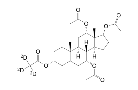 7.alpha.,12.alpha.,17-triacetoxy-3.alpha.-trideuteroacetoxyandrostane