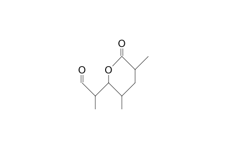 5-(1-Formyl-ethyl)-cis-2,4-dimethyl-5-hydroxy-pentanoic acid, lactone