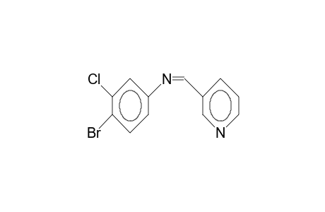 4-Bromo-3-chloro-N-(3-pyridyl-methylidene)-aniline