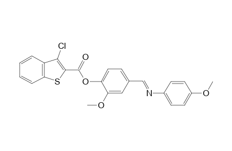 2-Methoxy-4-{(E)-[(4-methoxyphenyl)imino]methyl}phenyl 3-chloro-1-benzothiophene-2-carboxylate