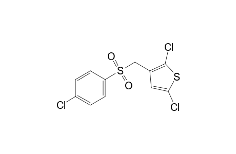 3-{[(p-chlorophenyl)sulfonyl]methyl}-2,5-dichlorothiophene