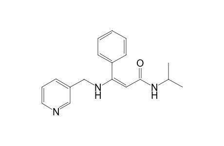 N-Isopropyl-3-phenyl-3-[(3'-pyridyl)methylamino]-2-propenamide