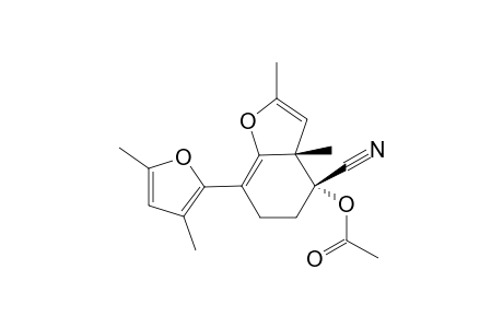 (1S,2R)-5-(3',5'-Dimethylfur-2'-yl)-2-cyano-2-acetoxy-1,8-dimethyl-7-oxabicyclo[4.3.0]nona-5,8-diene