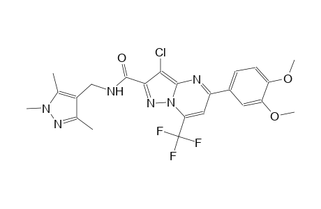 3-chloro-5-(3,4-dimethoxyphenyl)-7-(trifluoromethyl)-N-[(1,3,5-trimethyl-1H-pyrazol-4-yl)methyl]pyrazolo[1,5-a]pyrimidine-2-carboxamide