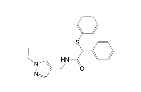 N-[(1-ethyl-1H-pyrazol-4-yl)methyl]-2-phenyl-2-(phenylsulfanyl)acetamide