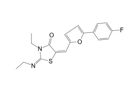 Thiazolidin-4-one, 3-ethyl-2-ethylimino-5-[5-(4-fluorophenyl)furan-2-ylmethylene]-