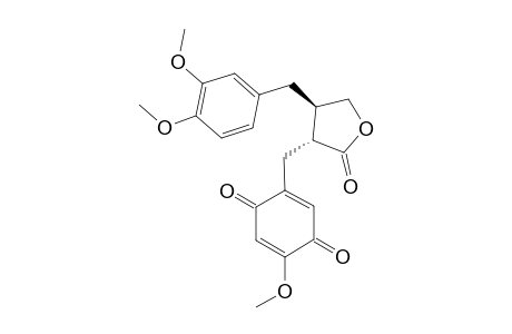 trans-2-(2",5"-Dioxo-4"-methoxybenzyl)-3-(3',4'-dimethoxybenzyl)butyrolactone