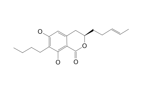 7-BUTYL-6,8-DIHYDROXY-3(R)-PENT-11-ENYLISOCHROMAN-1-ONE