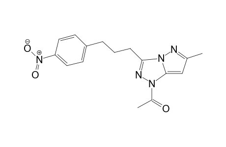 1-{6-Methyl-3-[3-(4-nitrophenyl)propyl]-1H-pyrazolo[5,1-c][1,2,4]triazol-1-yl}ethanone