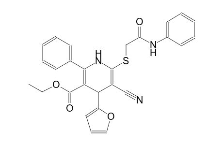 ethyl 6-[(2-anilino-2-oxoethyl)sulfanyl]-5-cyano-4-(2-furyl)-2-phenyl-1,4-dihydro-3-pyridinecarboxylate
