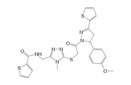 2-thiophenecarboxamide, N-[[5-[[2-[4,5-dihydro-5-(4-methoxyphenyl)-3-(2-thienyl)-1H-pyrazol-1-yl]-2-oxoethyl]thio]-4-methyl-4H-1,2,4-triazol-3-yl]methyl]-