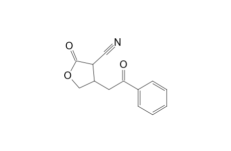 (+-)-2-Oxo-4-(2-oxo-2-phenylethyl)tetrahydro-3-furancarbonitrile