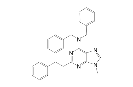 Dibenzyl-[2-(phenethyl)-9-methyl-9H-purin-6-yl]-amine