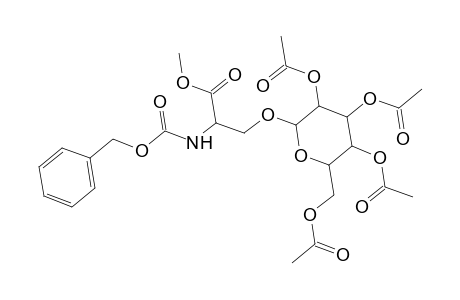 L-Alanine, N-[(phenylmethoxy)carbonyl]-3-[(2,3,4,6-tetra-O-acetyl-.beta.-D-galactopyranosyl)oxy]-, methyl ester