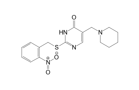 2-o-nitrobenzylthio-5-piperidinomethyluracil