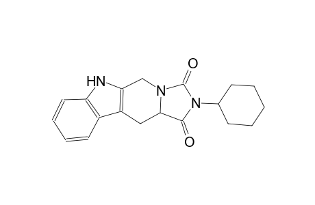 2-cyclohexyl-5,6,11,11a-tetrahydro-1H-imidazo[5',1':6,1]pyrido[3,4-b]indole-1,3(2H)-dione