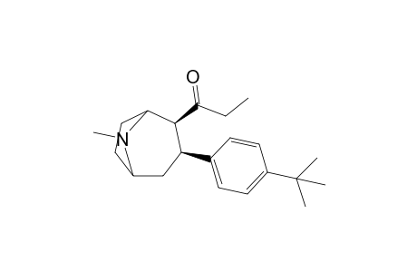 3.beta.-(p-tert-Butylphenyl)-8-methyl-2.beta.-propanoyl-8-azabicyclo[3.2.1]octane
